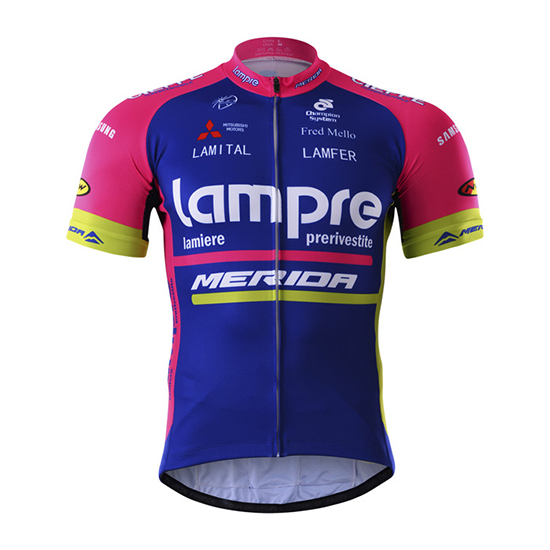 Maglia Lampre Merida Manica Corta 2017 blu